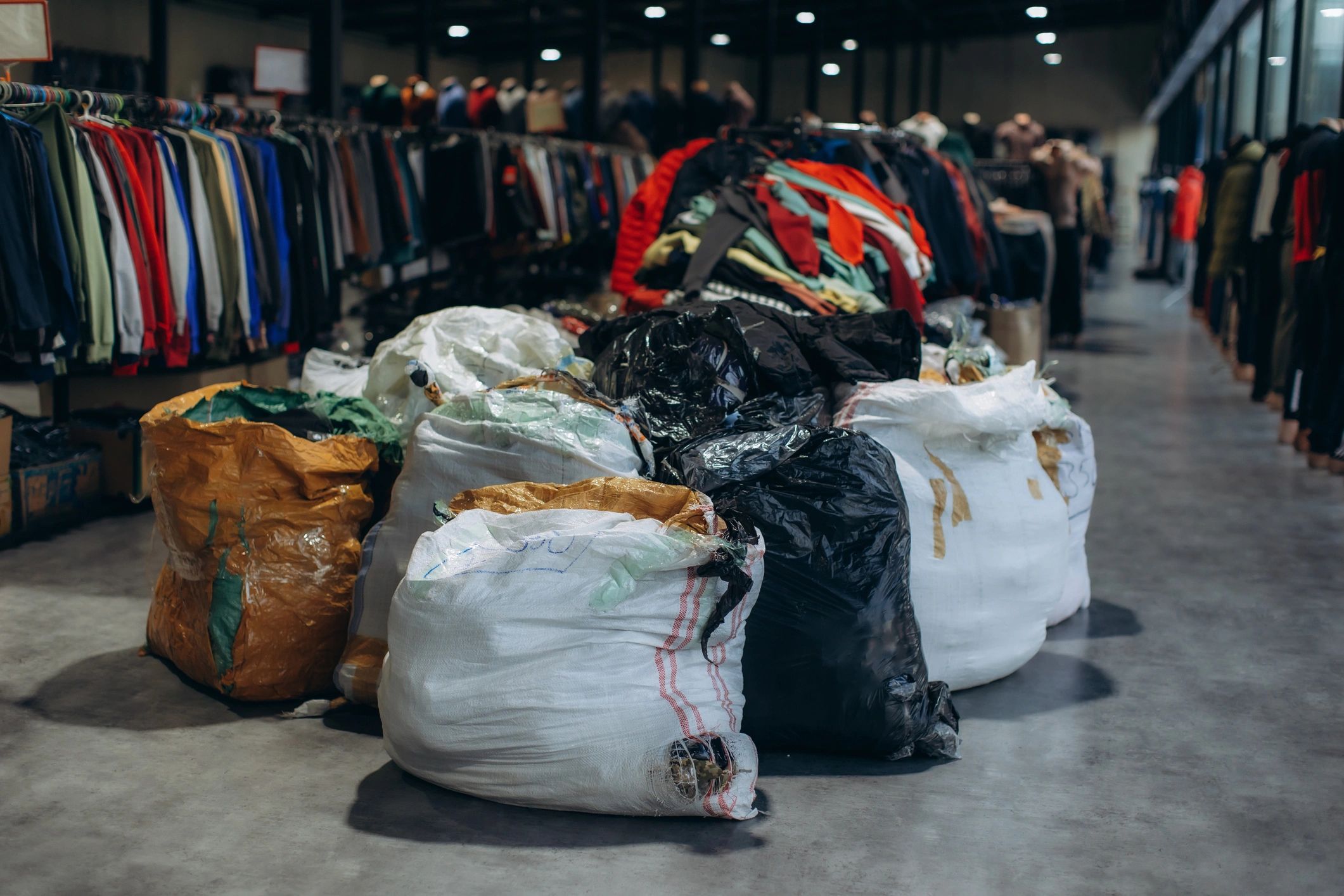 Large bags of items ready for junk removal and cleanout service